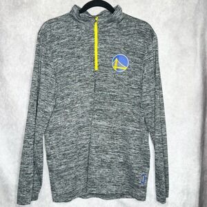 NBA Golden State Warriors Mens Large Pullover Long Sleeve Athletic 1/4 Zip Top